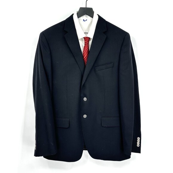 JOE JOSEPH ABBOUD SLIM FIT jacket blazer sport coat super 120s wool black 42R - Picture 1 of 8